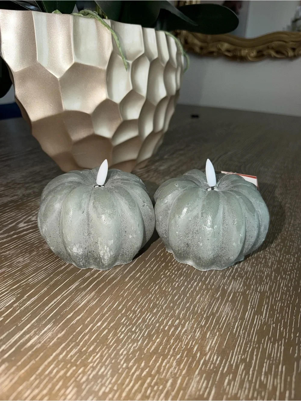 2026 Hobby Lobby Pumpkin Candle LED Battery Timer (Set of 2)